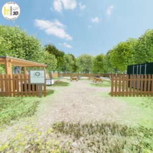 HT design 3D photo du jardin de Txalo Konpost à Anglet Pays basque pour une visite virtuelle