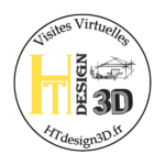 logo Visite virtuelle HT design 3D